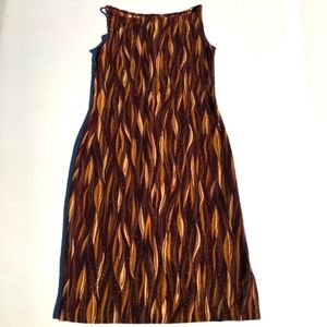 Vintage Forever 21 Golden Copper Midi Dress Size Medium